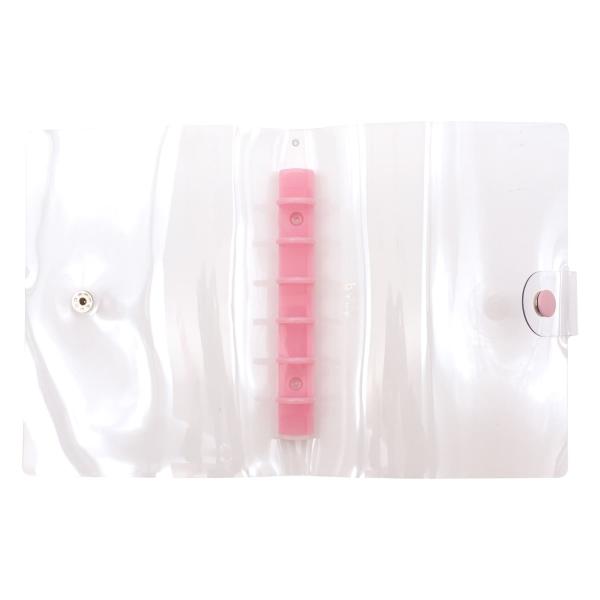 Bine/バイン A6クリアバインダー スライドリング ピンク 58140 : 文具
