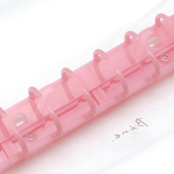 Bine/バイン A6クリアバインダー スライドリング ピンク 58140 : 文具