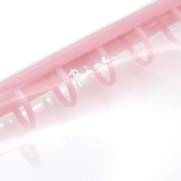 Bine/バイン A6クリアバインダー スライドリング ピンク 58140 : 文具