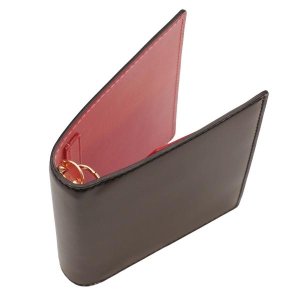 LOAPAD 朝霧コードバン ミニ5 13mm ノート BK×ピンク システム手帳 日本製 152-1_5