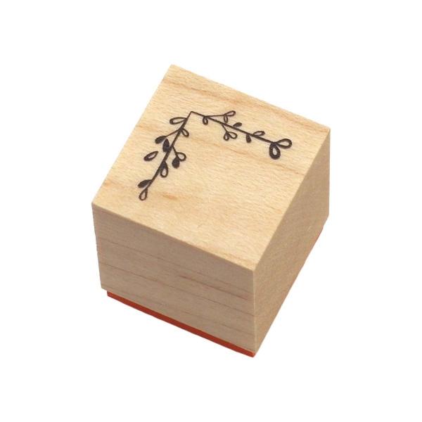 木製スタンプ  ウッドスタンブ  まとめ売り ウッドスタンプ 日本製 オリジナル 角フレーム新芽のはんこ 木製はんこ