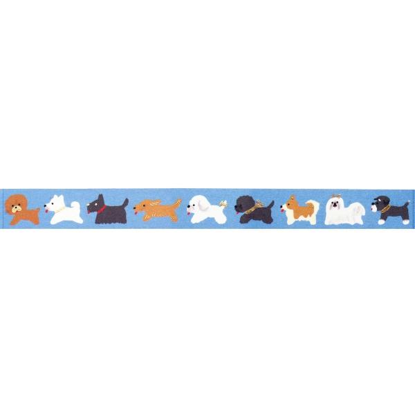 箔押しマスキングテープ 多田玲子 DOGGIE PARADE 21049 : 文具・文房具