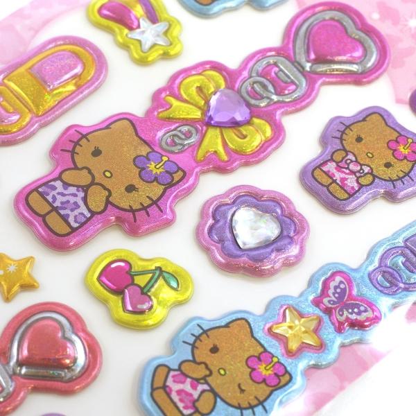 ぷくキラチャームステッカー ハローキティ/レオパードモード サンリオ