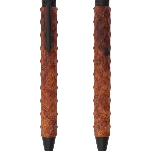 水光/菱形模様 木製 シャープペン 0.5mm 花梨瘤 MZK-41s-karin : 文具