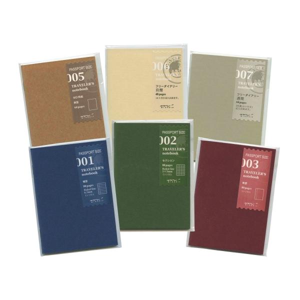 トラベラーズノート パスポートサイズ リフィル 月間フリー 006 14326
