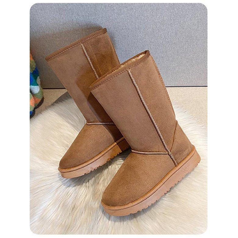 人気上昇中 ムートンブーツ レディース シューズ ロング丈 ミドル ブーツ 裏ボア ファー 履きやすい 歩きやすい 暖かい 軽い 冬 フラット 可愛い 冬靴 Megjc Gov Jm