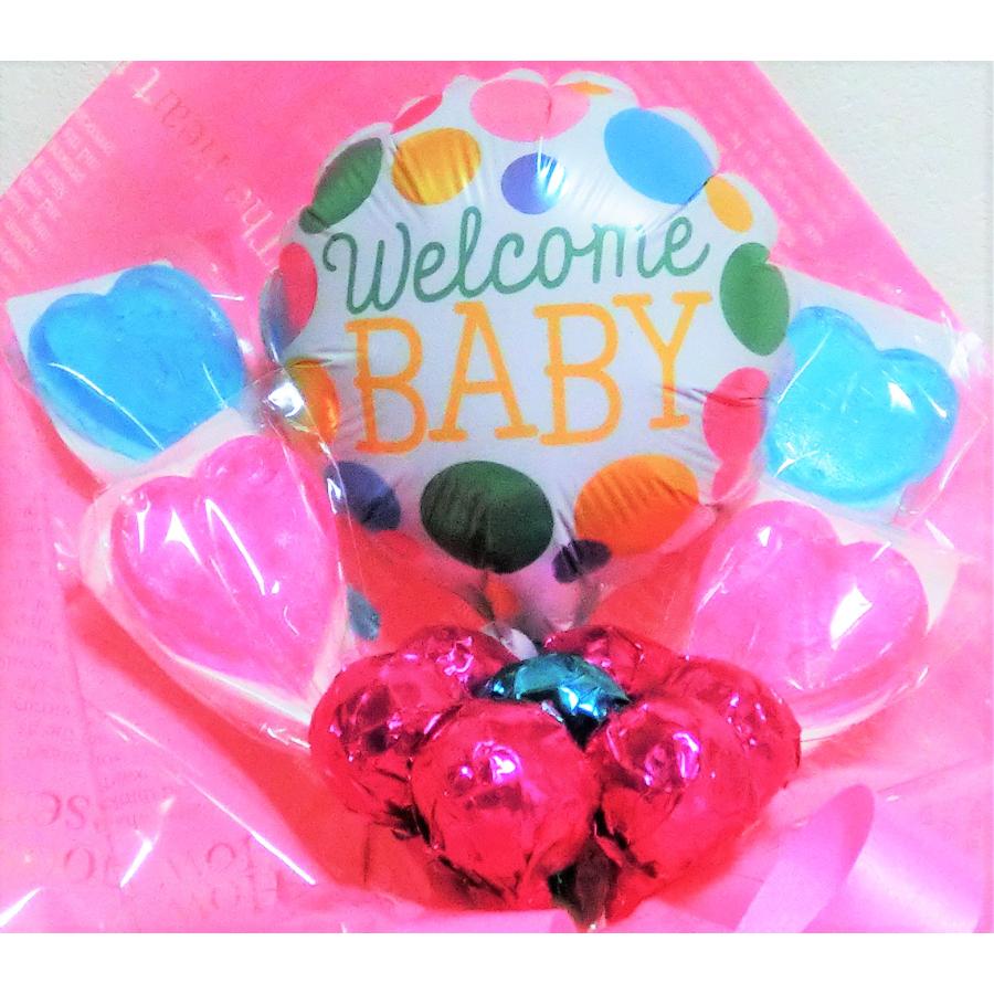 キャンディ バルーンブーケ ウェルカムベイビー 手持ちサイズ 出産祝