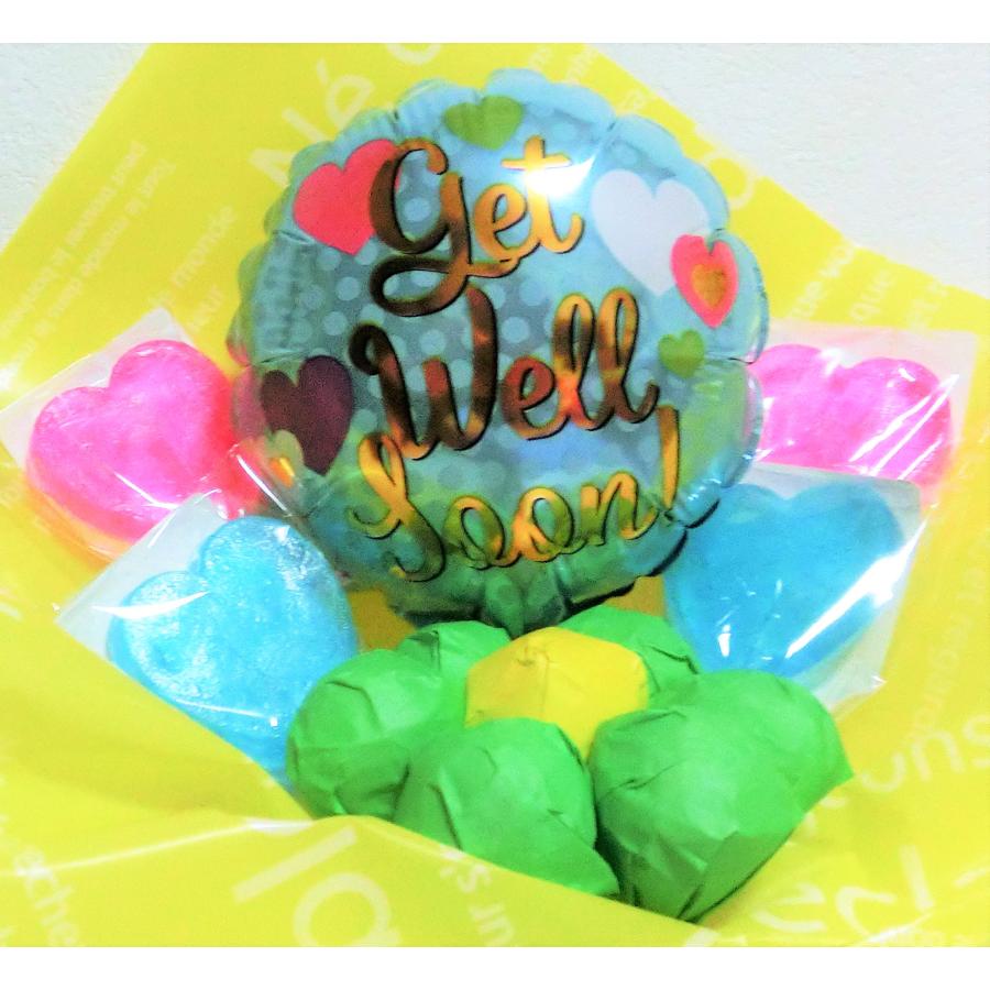 キャンディ バルーンブーケ ゲット ウェル スーン 手持ちサイズ お