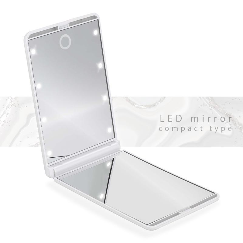 お買い得品 女優ミラー 折りたたみ コンパクトミラー コンパクト Ledミラー ライト付 Led 鏡 化粧直し 拡大鏡 ミラー かわいい おしゃれ 軽量 ギフト Originaljustturkey Com