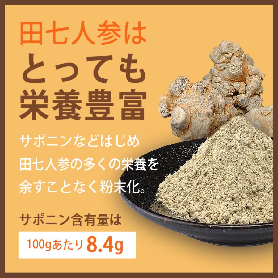 有機 オーガニック 田七人参 40頭サイズ [ 約5ヵ月分 100g×5袋 ] 高麗人参の10倍以上の サポニン 粉末 サプリ 三七人参_2