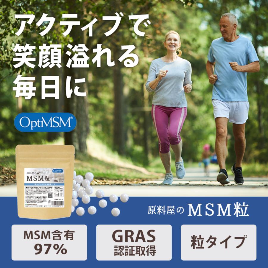 MSM 粒 高純度 97% サプリメント [ 約60日分 90g(300粒×1袋) ] メチル
