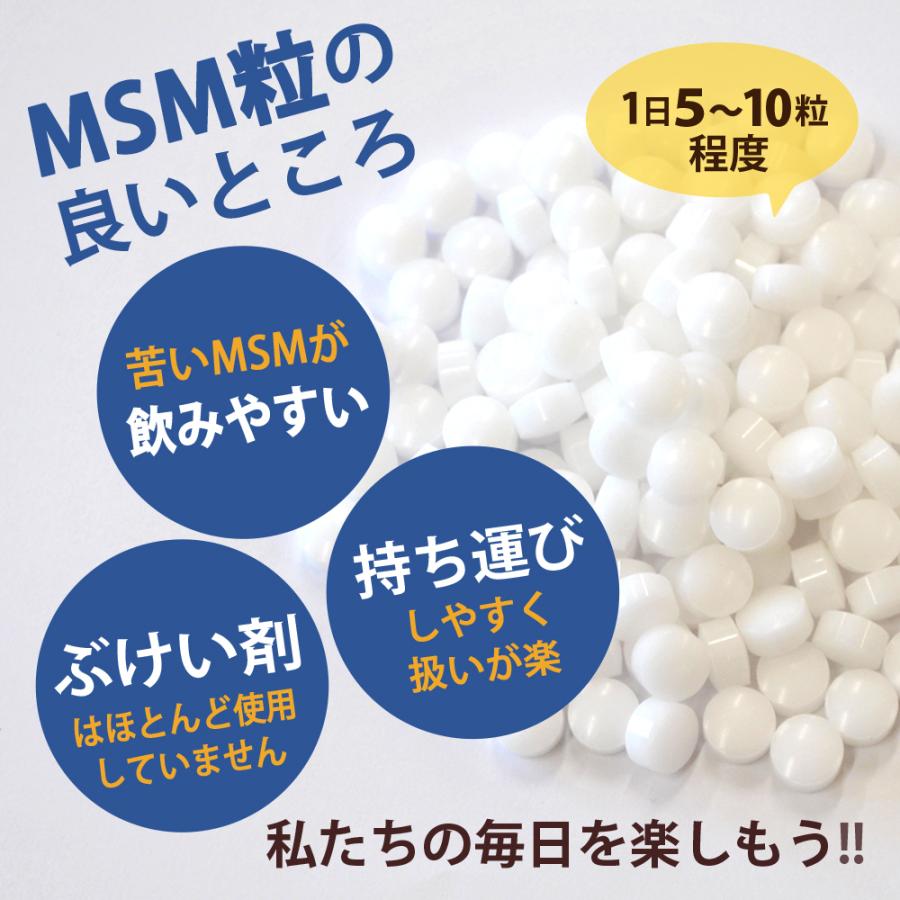 MSM 粒 高純度 97% サプリメント [ 約60日分 90g(300粒×1袋) ] メチル