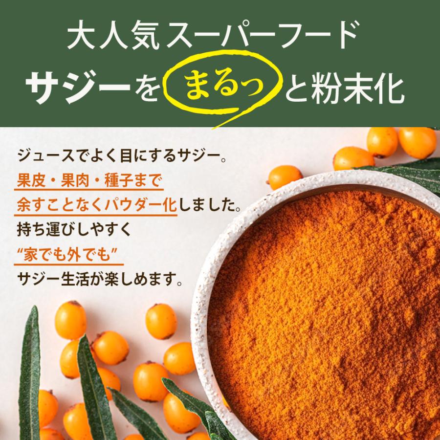有機 サジー 100% 粉末 サプリ [ 30g×5袋 ] サジージュース では摂れない栄養もたっぷり 鉄分補給 鉄分サプリの画像