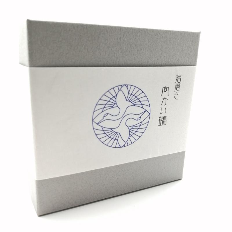 富双鶴　夫婦鶴　鶴　置物　白衣玉陶　陶器　松坂屋　縁起物　長寿　箱入り　床の間 富双鶴 夫婦鶴 鶴 置物 白衣玉陶 陶器 松坂屋 縁起物 長寿