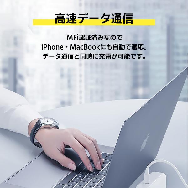 [3]USB iPhone Lightning ケーブル 1本 長さ選べる 1m 1.5m 2m / PD 急速充電 データ通信 データ転送 スマホ 充電 コード ライトニング タイプA｜keduka｜03