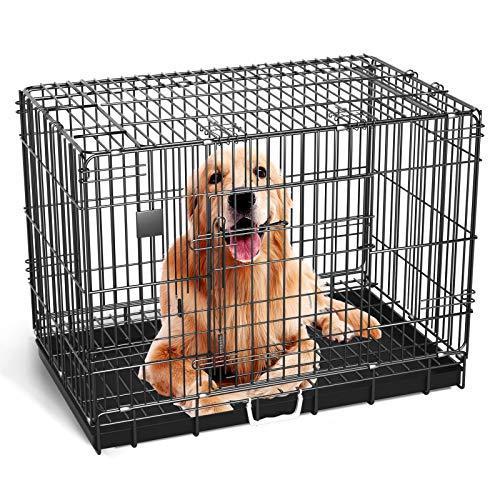 珍しい 室内外兼用 持ち運び 犬小屋 ケージ 猫 トレイ付き 91 57 66cm 大型犬 折りたたみケージ 犬用ケージ Sosirolo Wl21ca9e L Cage 犬用品 Aliuminium Lt