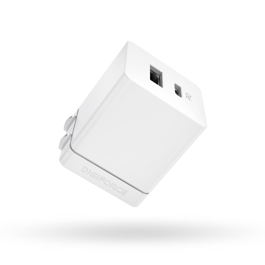 DIGIFORCE cube 20W 1A1C 2ポート 急速 超小型 充電器 スマホ iPhone Android 折畳式 acアダプター タイプC USB-C Type-C タイプA USB-A Type-A |  | 15