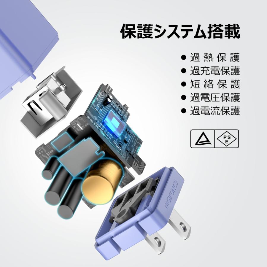 DIGIFORCE cube 20W 1A1C 2ポート 急速 超小型 充電器 スマホ iPhone Android 折畳式 acアダプター タイプC USB-C Type-C タイプA USB-A Type-A |  | 17