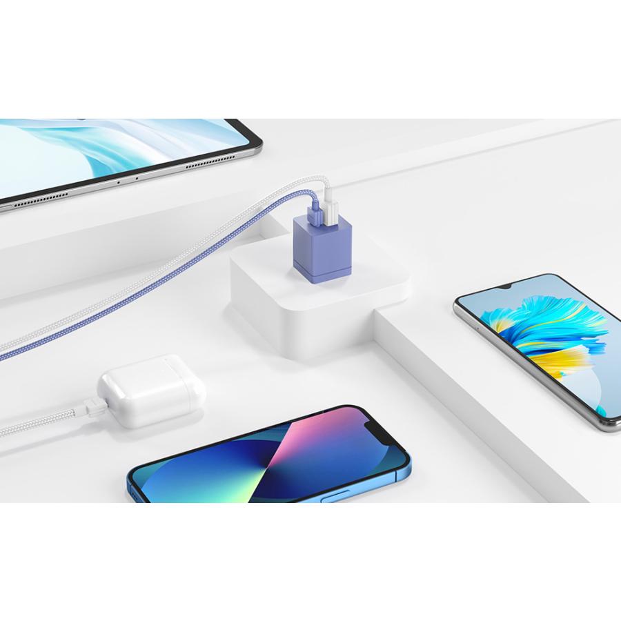 DIGIFORCE cube 20W 1A1C 2ポート 急速 超小型 充電器 スマホ iPhone Android 折畳式 acアダプター タイプC USB-C Type-C タイプA USB-A Type-A |  | 01