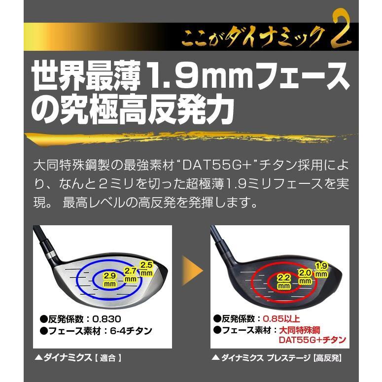 ゴルフ クラブ メンズ レフティ ドライバー ダイナミクスプレステージ プレミア飛匠極シャフト仕様 10度 R SR S 左用 46インチ 高反発の画像