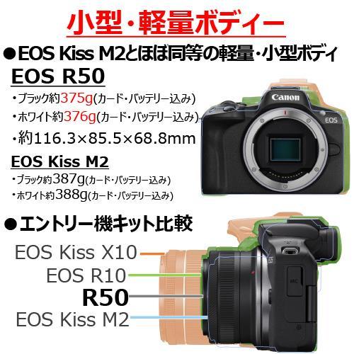 EOS R50 ダブルズームキット ブラック キヤノン Canon APS-Cサイズ