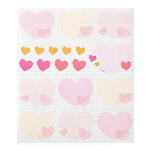ミドリ カラー色紙 シール付 大きな ハート柄 33230 |  | 04