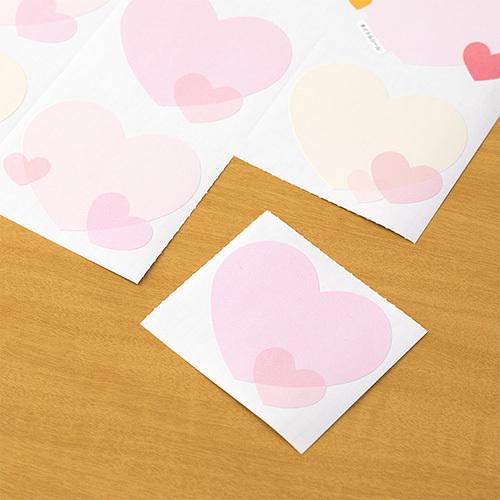 ミドリ カラー色紙 シール付 大きな ハート柄 33230 |  | 05