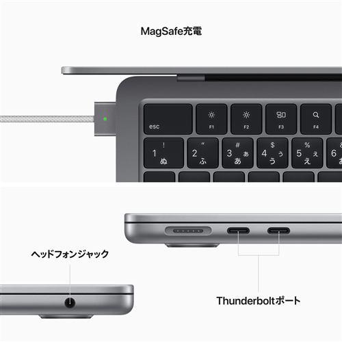 アップル(Apple) MLXW3J/A 13インチ MacBookAir 8コアCPU 8コアGPU AppleM2チップ 256GBSSD スペースグレイ |  | 05