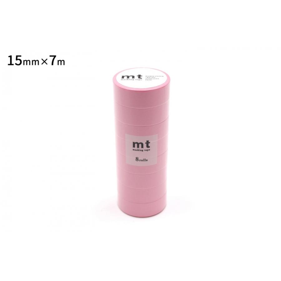 mt 8P ローズピンク(15mm×7m) マスキングテープ | 