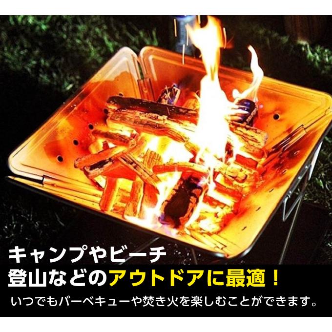 NBQ-TK17 プラス焚火グリル 焚火 BBQ 一人 ひとり ソロ 収納バッグ付 ファイアグリル |  | 01