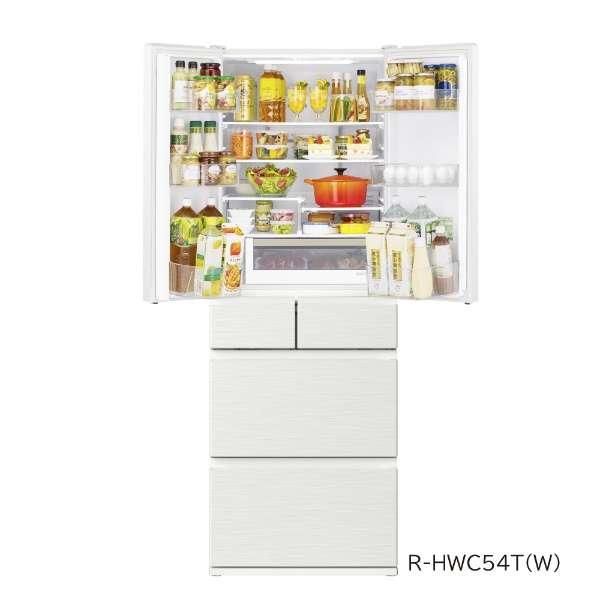 大阪限定設置込み R-HWC54T-W 日立 まん中冷凍 冷蔵庫 6ドア 540L 
