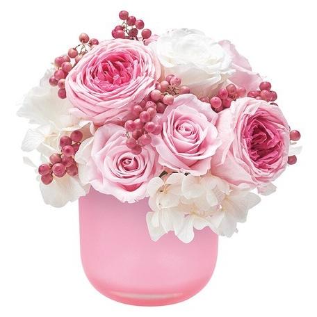 パールガラスポット  お花 ブーケ  ブラウン ミント　オレンジ　ピンク　レッド　ホワイト　SD-4884 | 