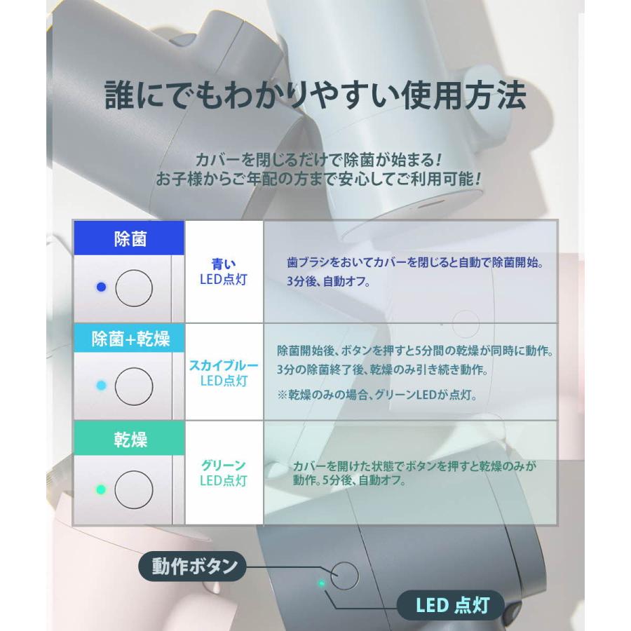 SD-CL20316 歯ブラシUV除菌乾燥機 T-dryer Grey |  | 14