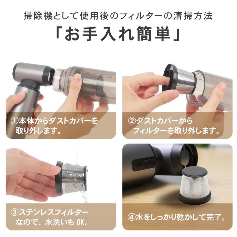 【新品・未使用】2in1 エアダスター＆ハンディクリーナー 2in1エアダスター_紹介】エアダスターとクリーナーの1台2役！一つある