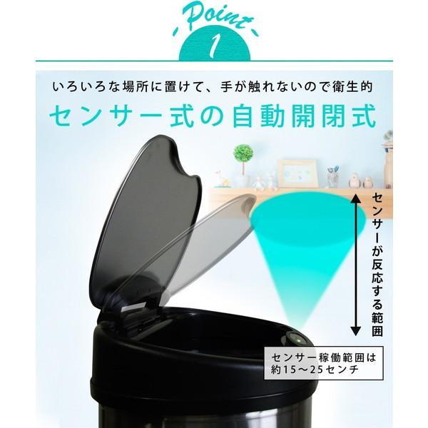 SR-ELT5012 イー・エム・エー SunRuck サンルック センサー自動開閉式 2分別 分別ごみ箱 電動ゴミ箱 50L シルバー 非接触 ウィルス対策 衛生的 |  | 02