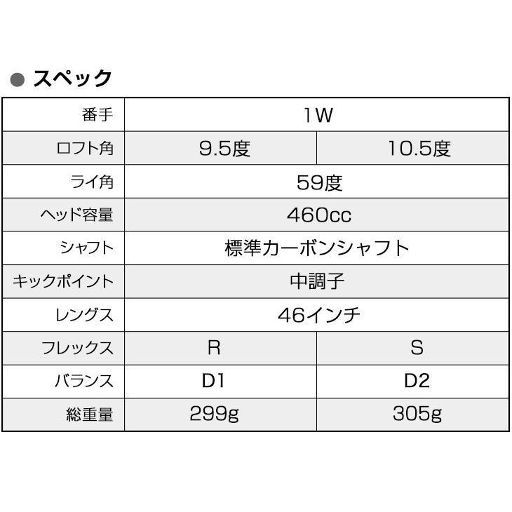 ゴルフ クラブ メンズ ドライバー ワークスゴルフ 46インチ ワイルドマキシマックス 標準カーボンシャフト仕様 9.5度 10.5度 R S ル |  | 14