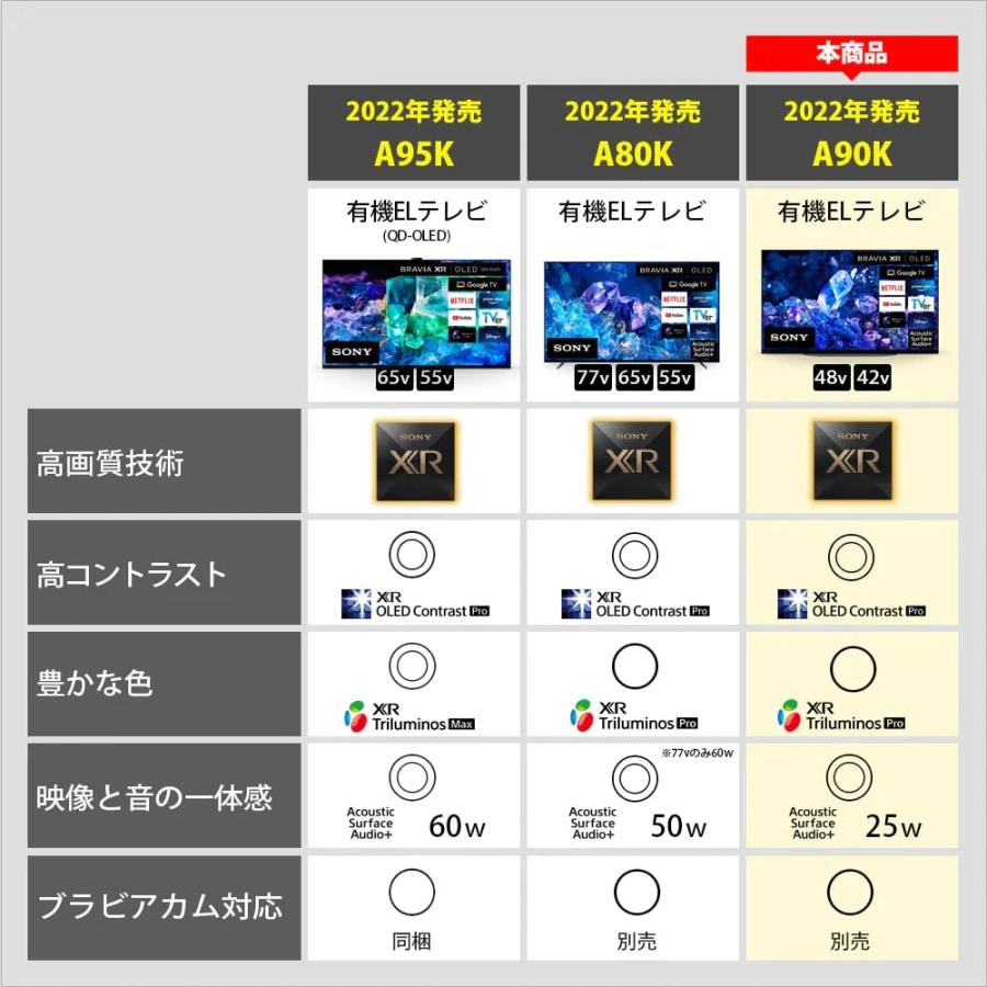 ソニー 48型 有機ELパネル 4Kチューナー内蔵テレビ : サカイ卸売