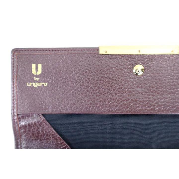 未使用にちかい　U by ungaro　ウンガロ　長財布　折財布　収納多い　ブラウン　レザー｜keepclimbing｜05