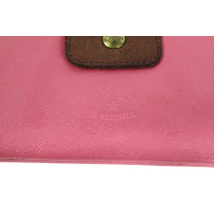 IL BISONTE イルビゾンテ　長財布　レザー　折財布　ホック　ピンク　ブラウン | IL BISONTE | 09