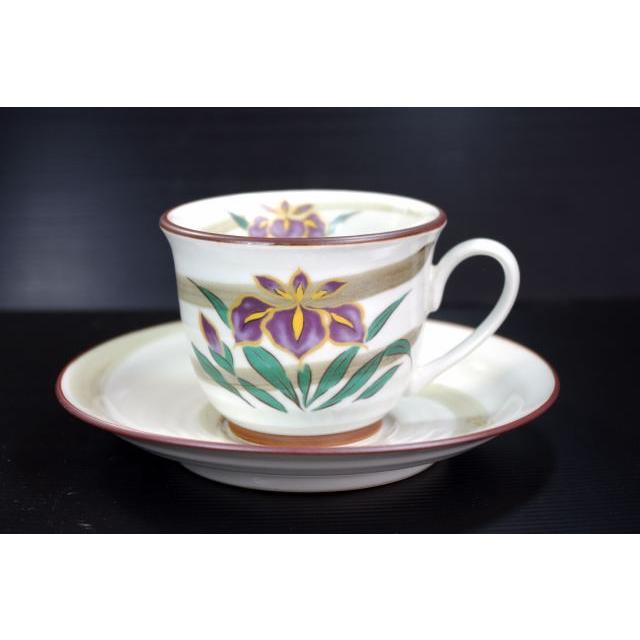 CF067 有田「祥窯」の「京都」　アヤメ　カップ＆ソーサー1個箱入り | 