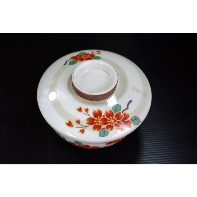 CW084 有田「祥窯」の「京都」　桜　蓋付ご飯茶碗★アウトレット品こみ★ |  | 01
