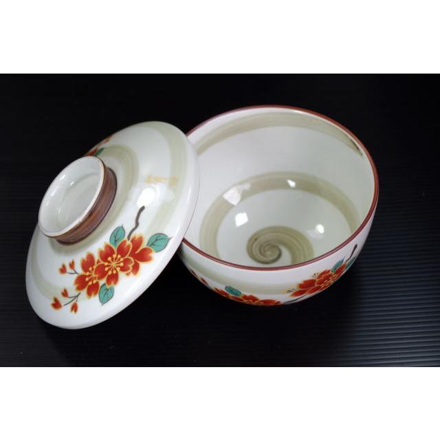 CW084 有田「祥窯」の「京都」　桜　蓋付ご飯茶碗★アウトレット品こみ★ |  | 02