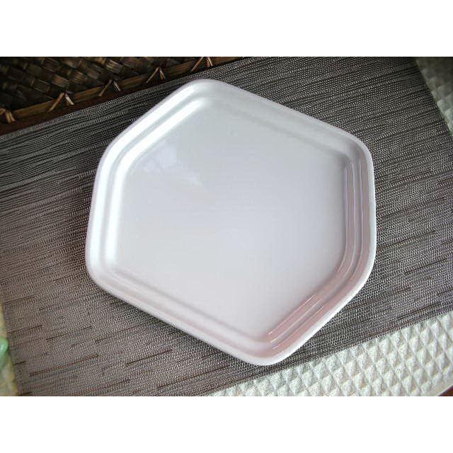 GT024　アイボリークリーム六角ランチプレート大　★アウトレット品★ |  | 01