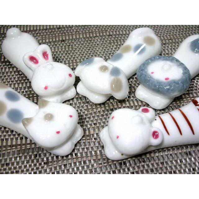 HO087　手描きアニマル箸置き・スプーンレスト | 