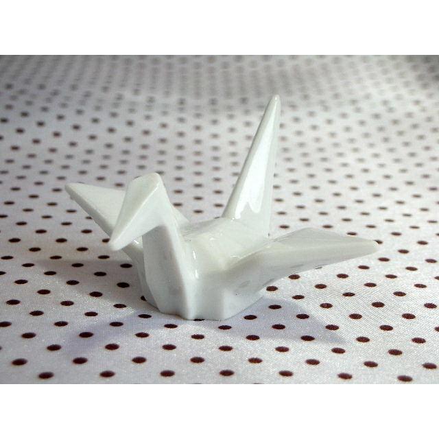 HO097　日本製ホワイト折鶴箸置き |  | 01