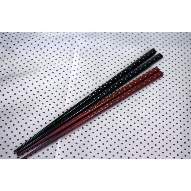 HO140　漆水玉　朱色　箸 |  | 02