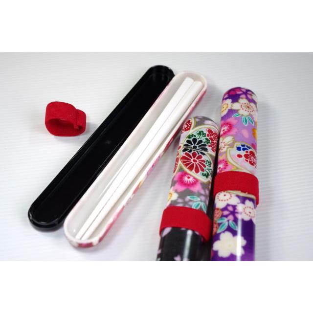HO171　桜づくし布貼　箸・箸箱セット　黒（写真の左端のみ1セット限定） |  | 02