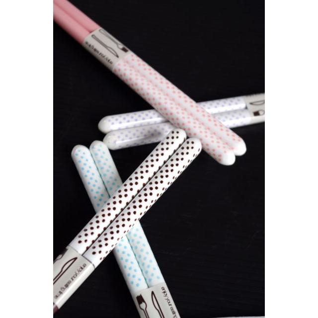 HO178　食洗機OK！シャルマンドットネオ・ブルー21cm箸（写真の中のブルー1膳の値段） |  | 02