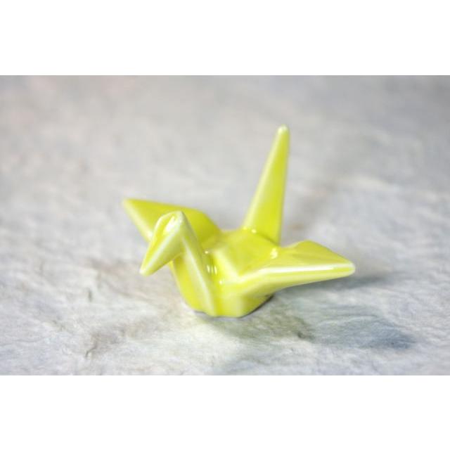 HO217　レモンイエローの折鶴　箸置き | 