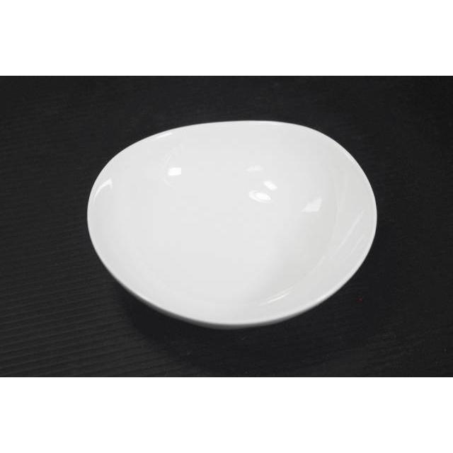 KB001　楕円っぽいホワイト浅ボウル | 